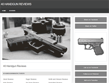 Tablet Screenshot of 40handgunreviews.com